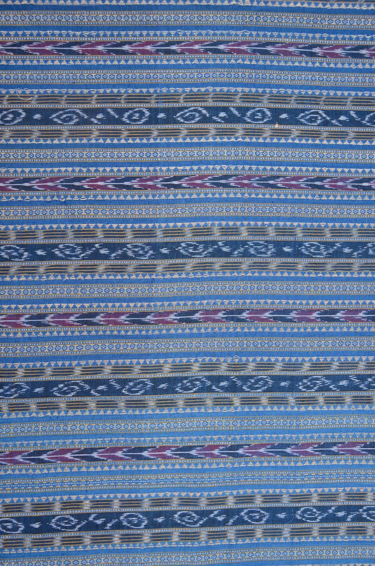 Blue Cotton Ikat 134 Fabric