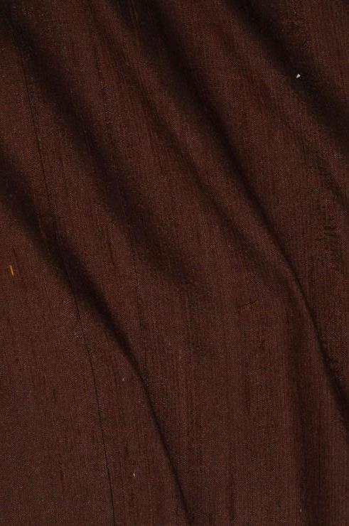 Brown Dupioni Silk Fabric