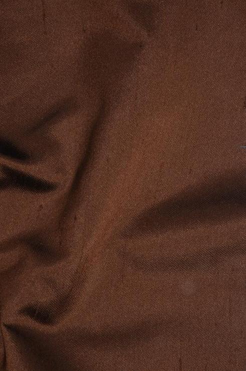 Brown Italian Shantung Silk Fabric
