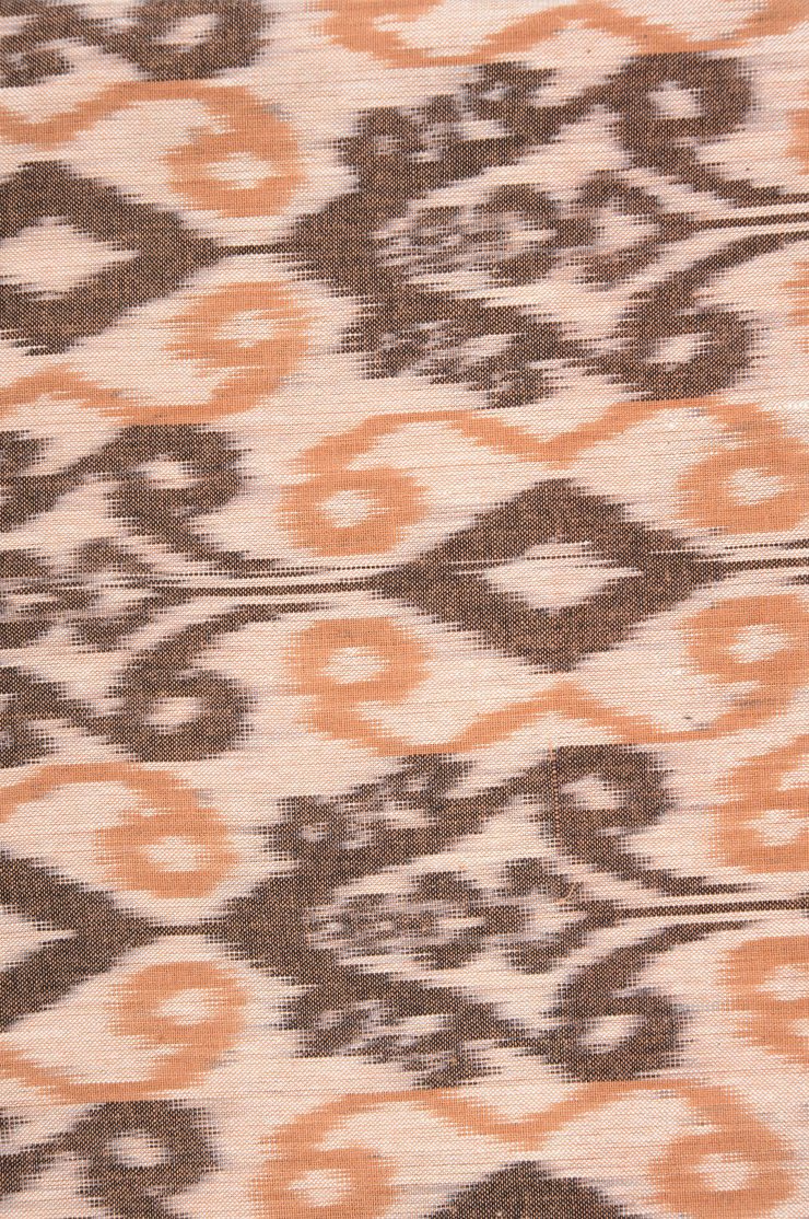 Brown Cotton Ikat 67 Fabric