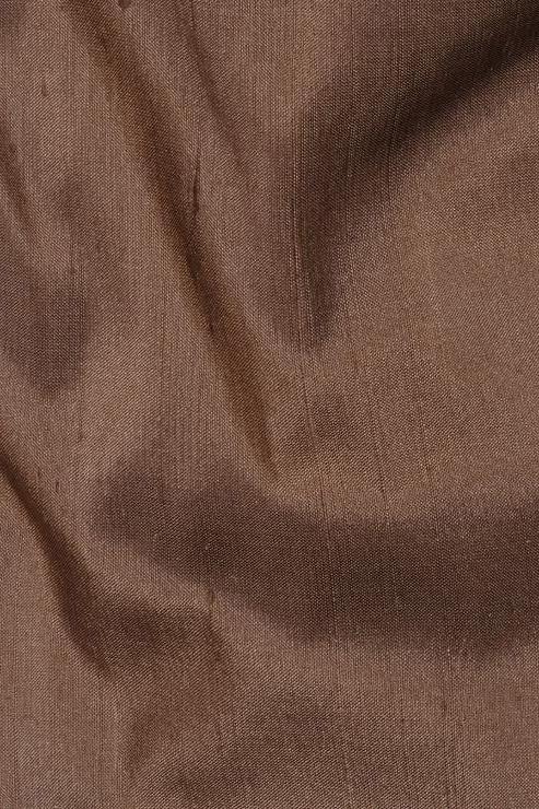 Carafe Brown Silk Shantung 54 inch Fabric