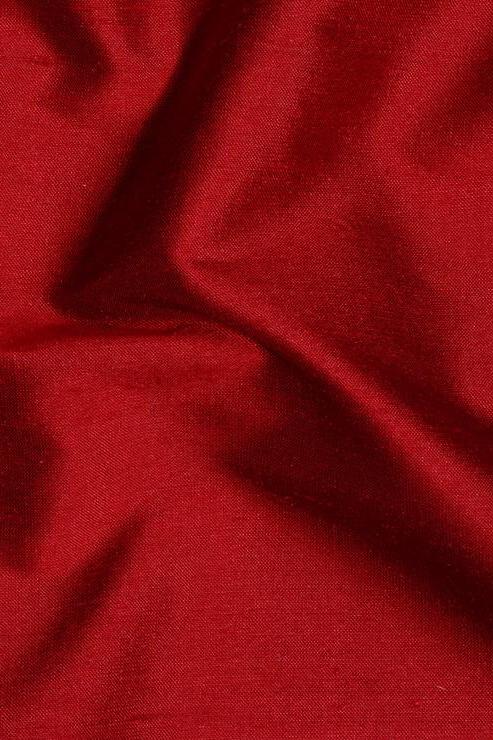 Cherry Red Silk Shantung 54 inch Fabric
