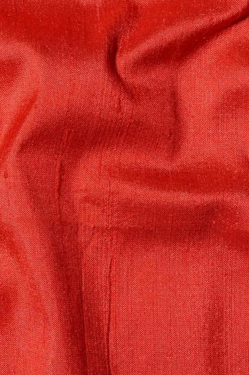 Cherry Tomato Red Silk Shantung 44 inch Fabric