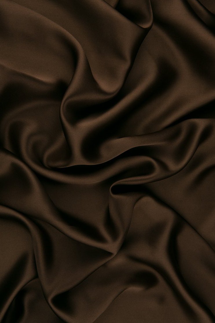 Chestnut Charmeuse Silk Fabric