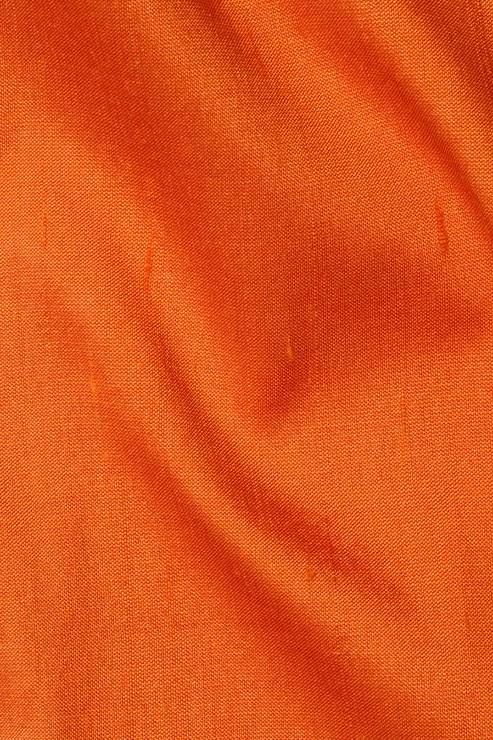 Clementine Orange Silk Shantung 54 inch Fabric