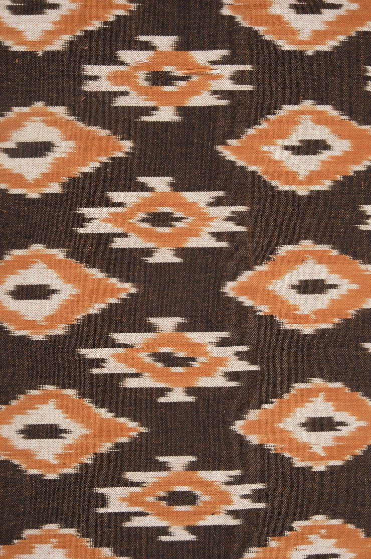 Coffee Bean Cotton Ikat 129 Fabric