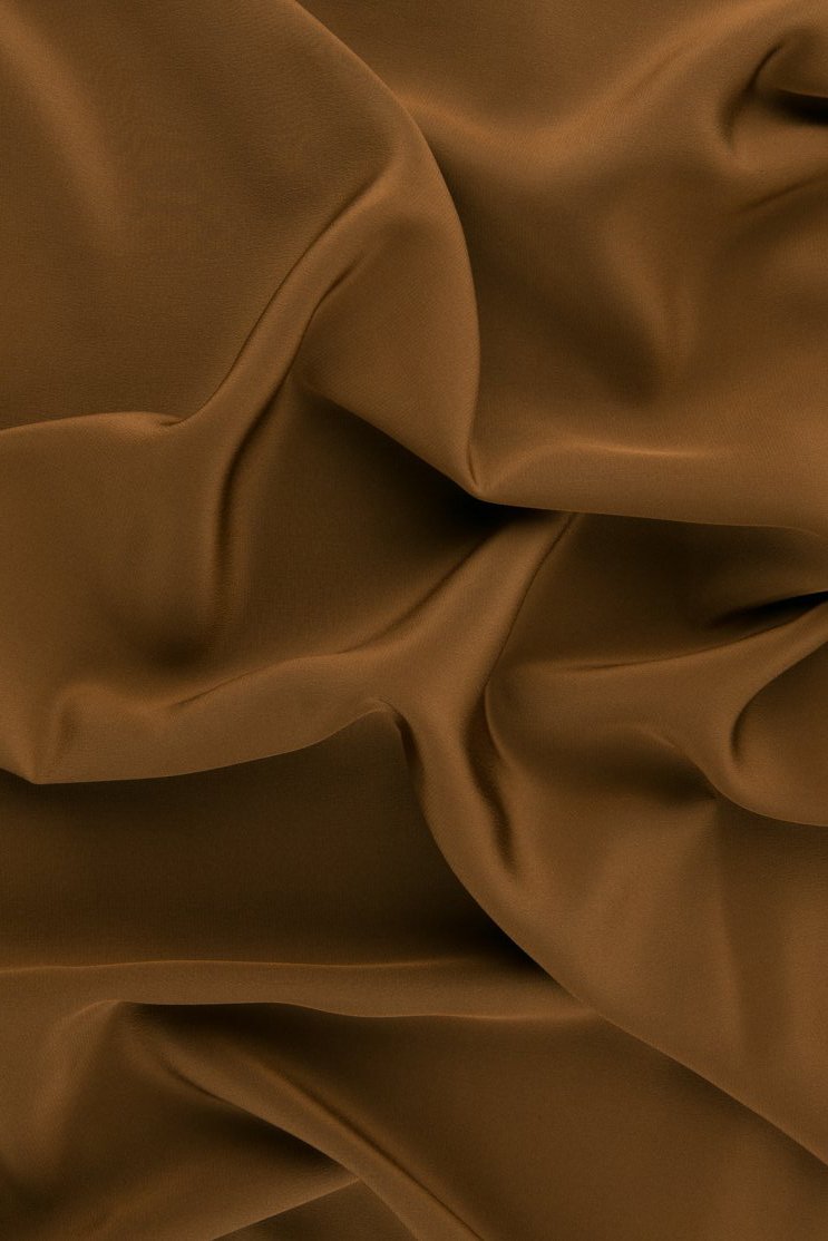 Copper Silk Crepe de Chine Fabric