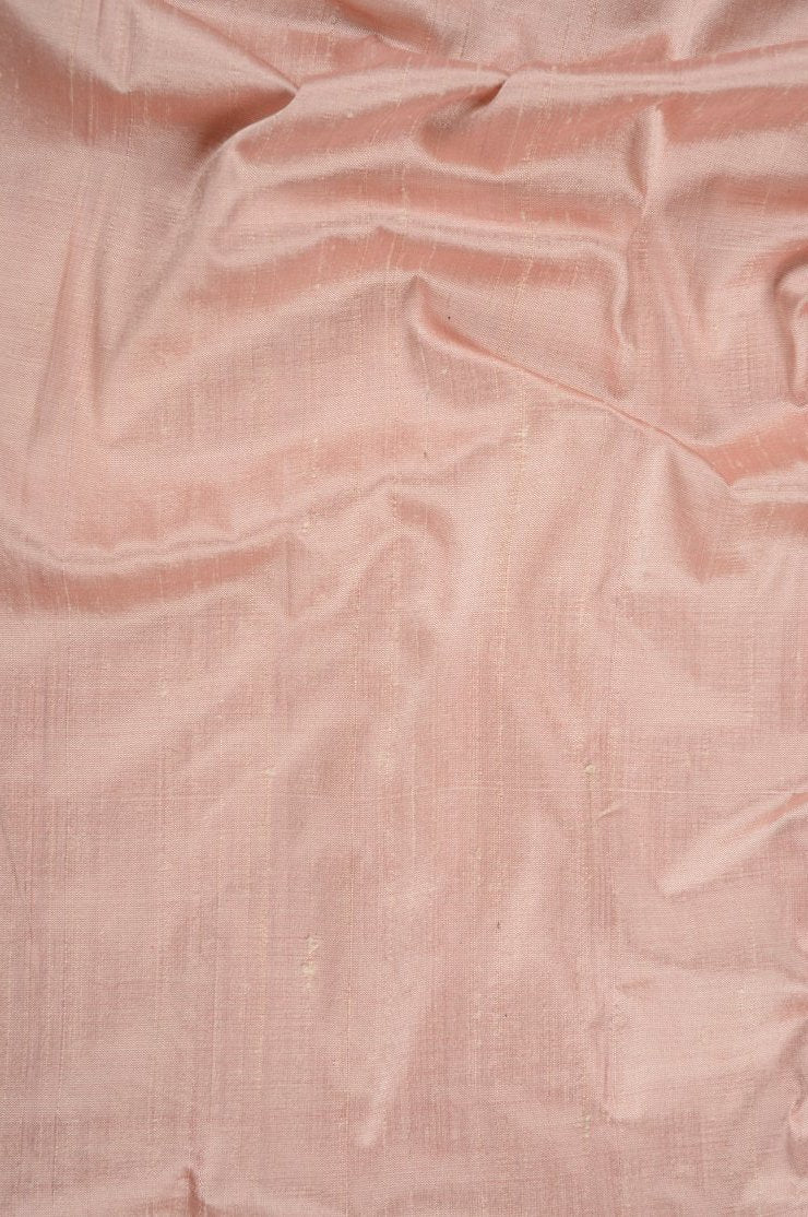 Coral Pink Dupioni Silk Fabric