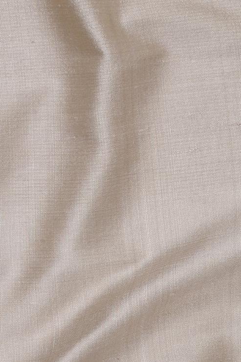 Cream Taupe Silk Shantung 54 inch Fabric