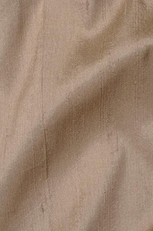 Dark Taupe Beige Silk Shantung 54 inch Fabric