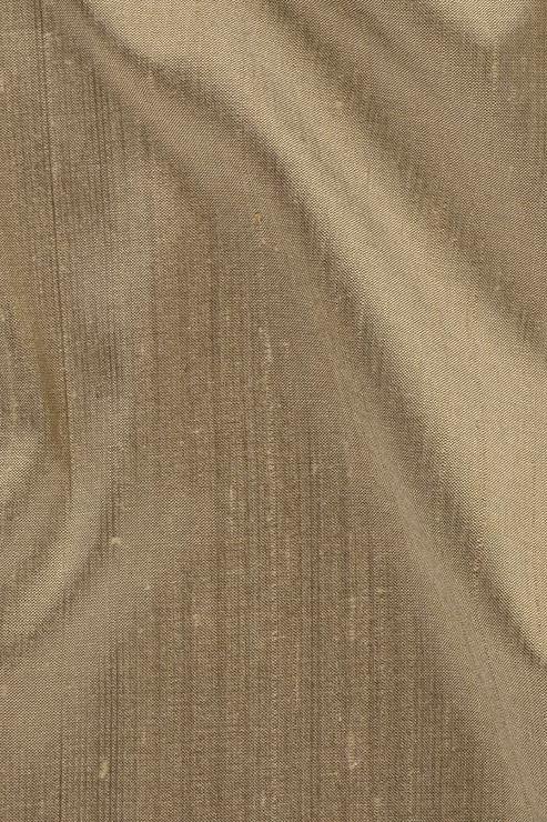 Dark Wheat Silk Shantung 54 inch Fabric