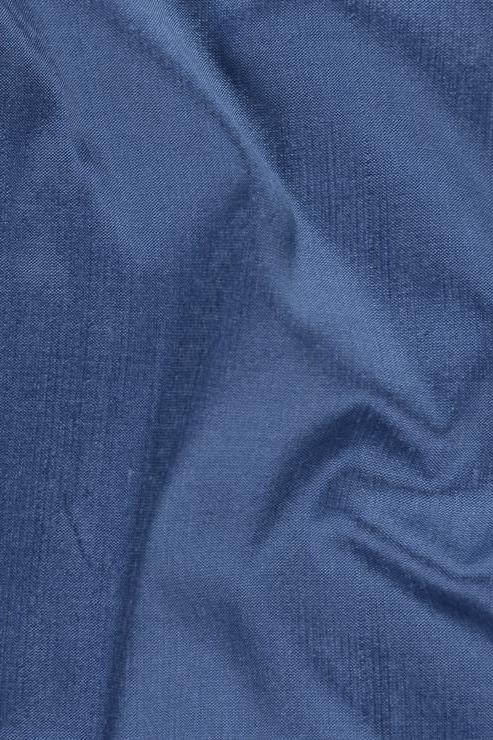 Denim Blue Silk Shantung 54 inch Fabric