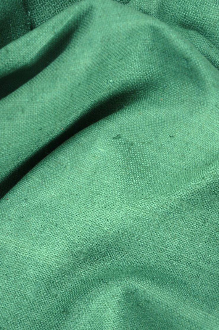 Emerald Green Silk Linen (Matka) Fabric