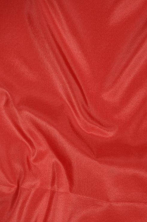 Flamingo Red Taffeta Silk Fabric