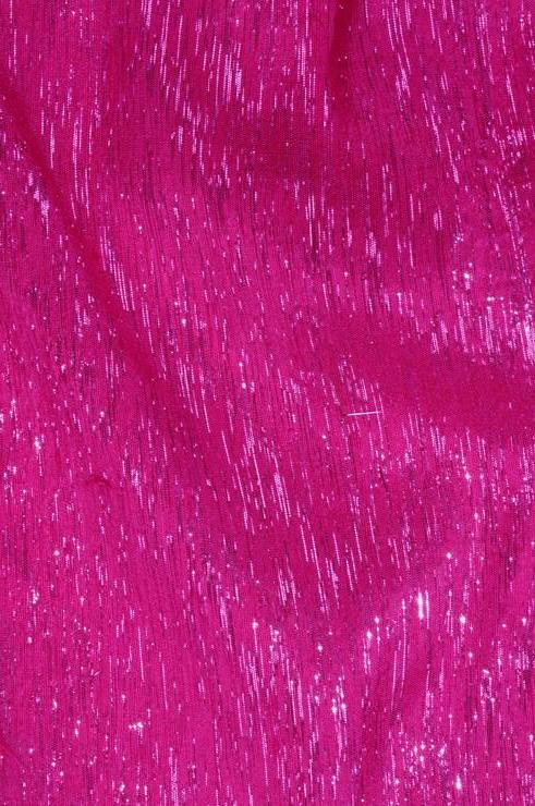 Fuchsia Pink Metallic Shantung Silk Fabric