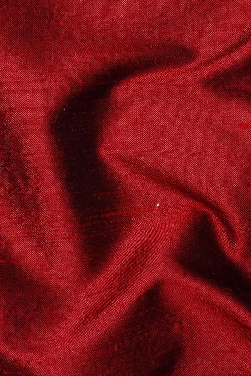 Garnet Red Silk Shantung 54 inch Fabric