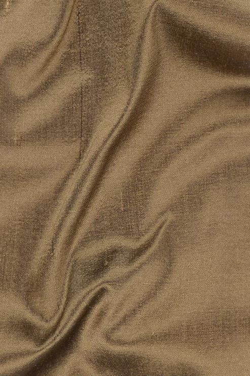 Golden Bronze Silk Shantung 54 inch Fabric