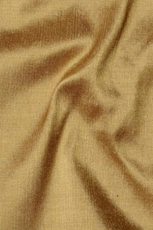Golden Olive Silk Shantung 44 inch Fabric