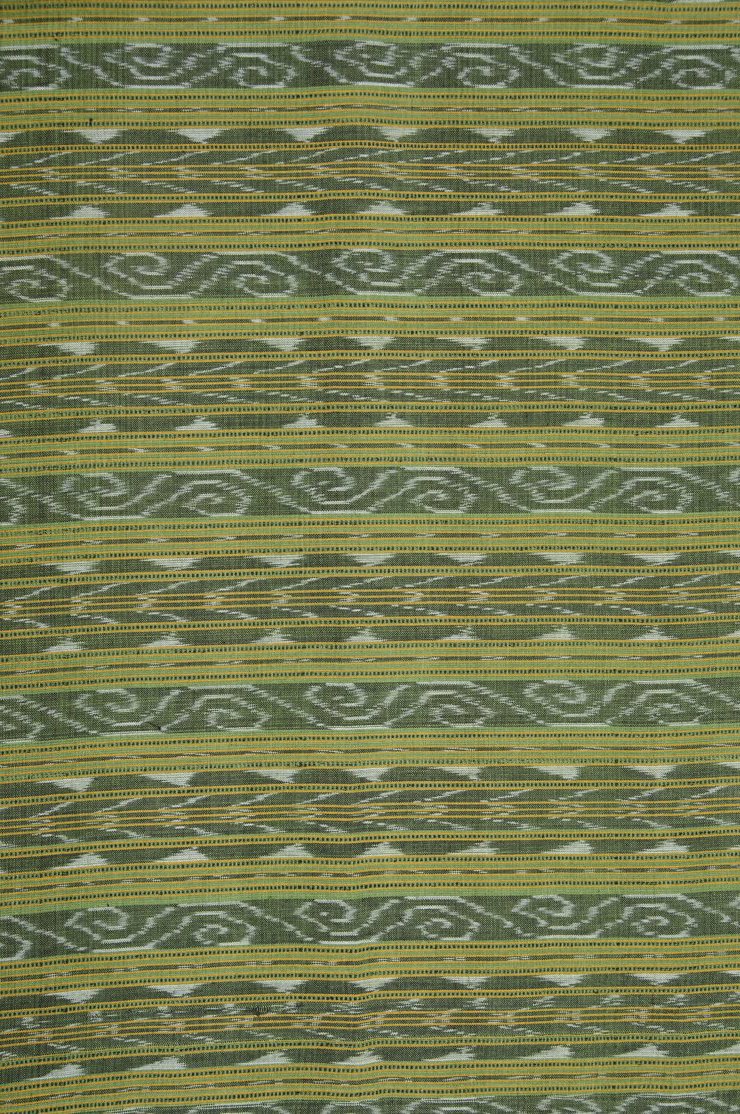 Green Cotton Ikat 118 Fabric