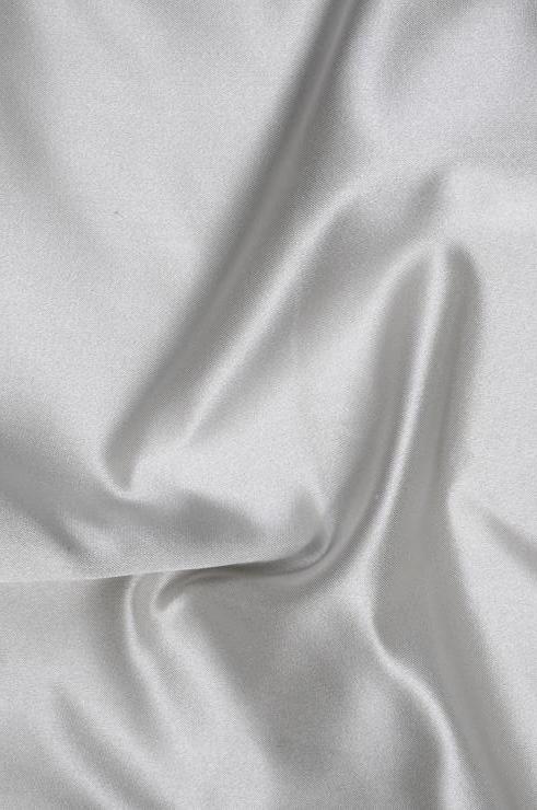 Grey Double Face Duchess Satin Fabric