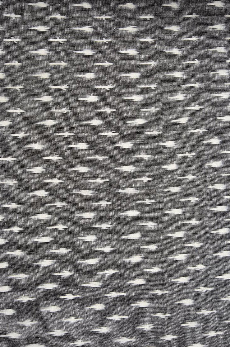 Grey Cotton Ikat 85 Fabric