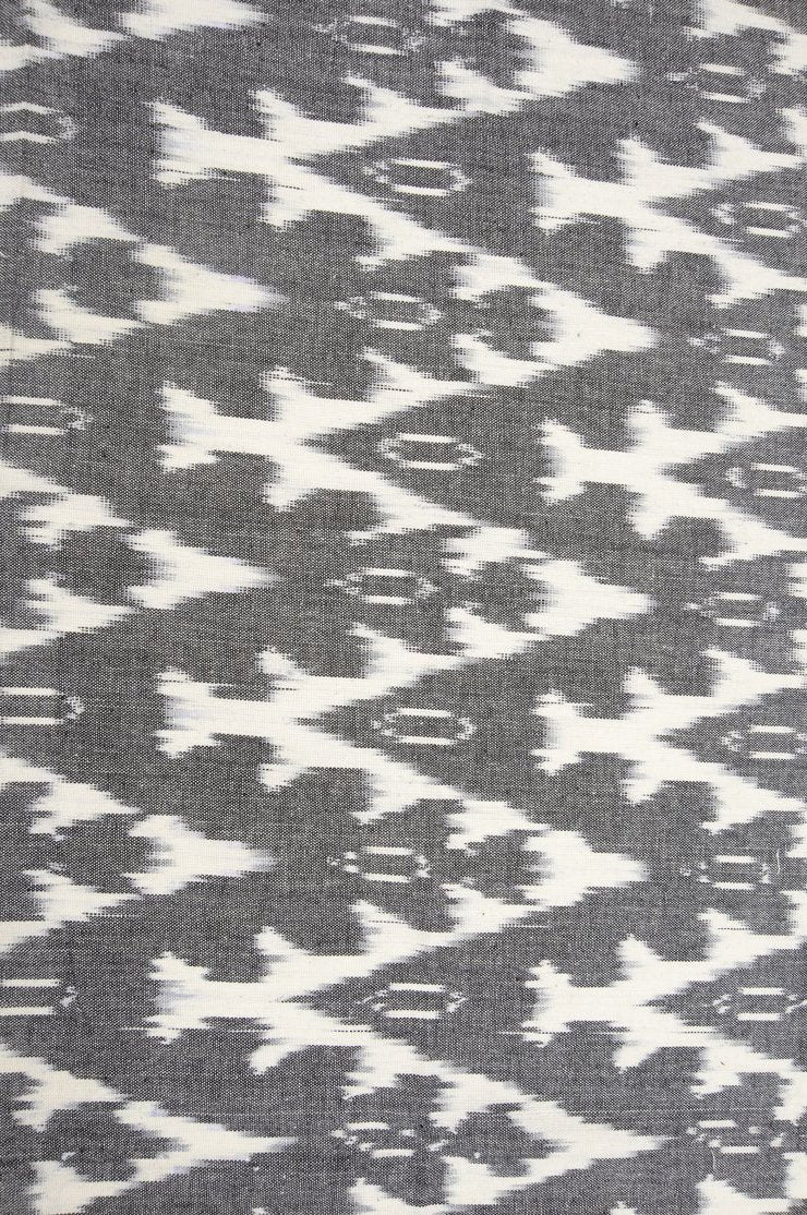 Grey Cotton Ikat 104 Fabric