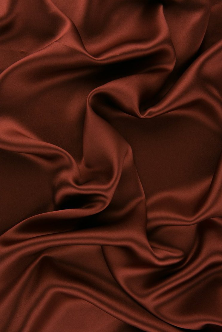 Henna Charmeuse Silk Fabric