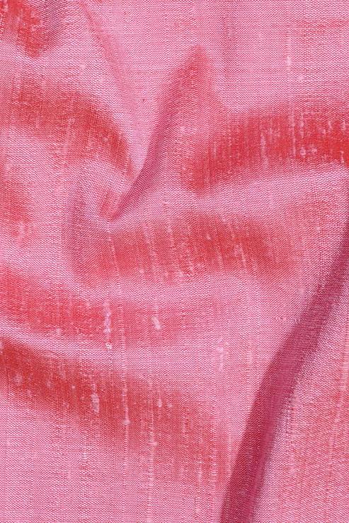 Hot Coral Pink Silk Shantung 54 inch Fabric