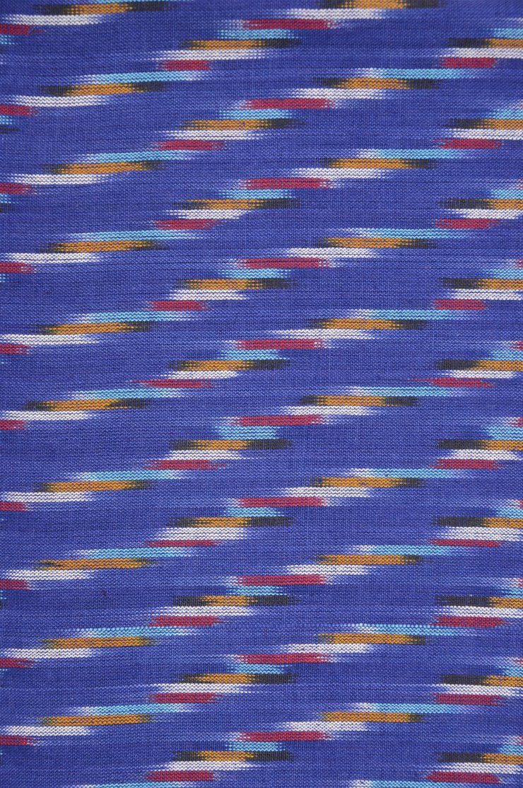 Indigo Cotton Ikat 026 Fabric