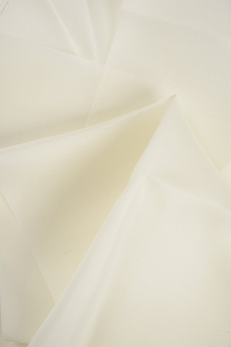 Ivory Silk Satin Face Organza Fabric