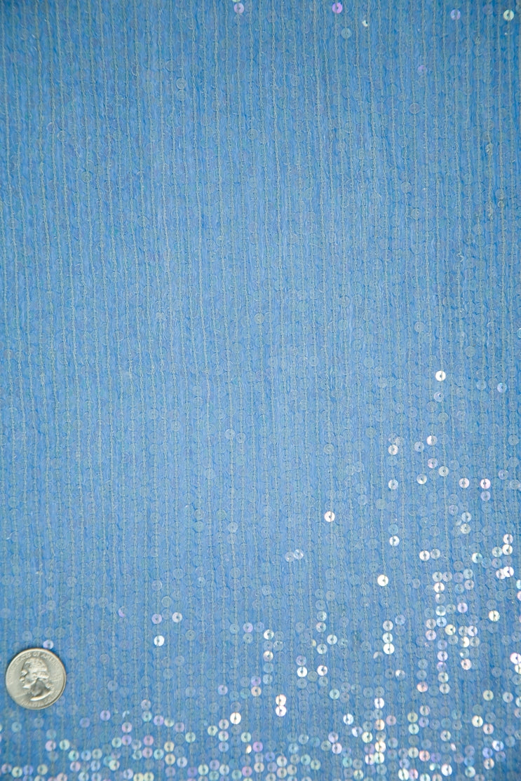Marina Sequins and Beads on Silk Chiffon JEC-132-19 Fabric