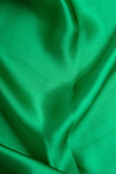 Kelly Green Charmeuse Silk Fabric