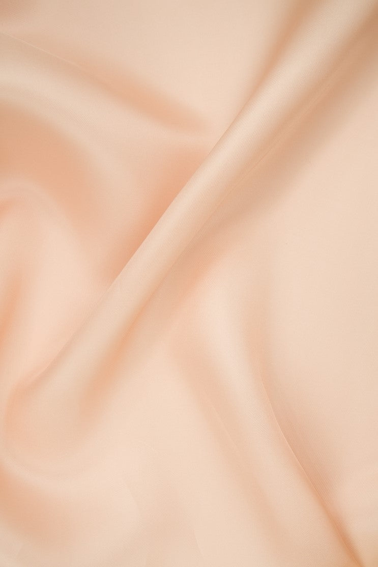 Peach Silk Gazar Fabric