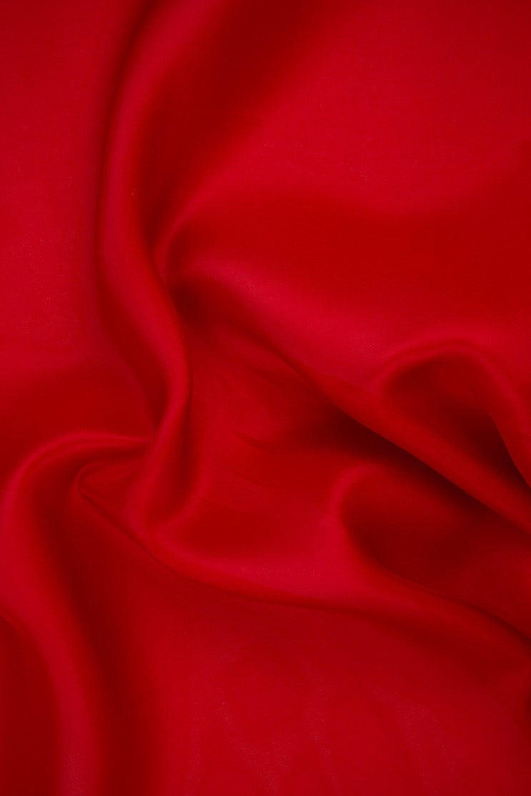 Lipstick Red Silk Gazar Fabric