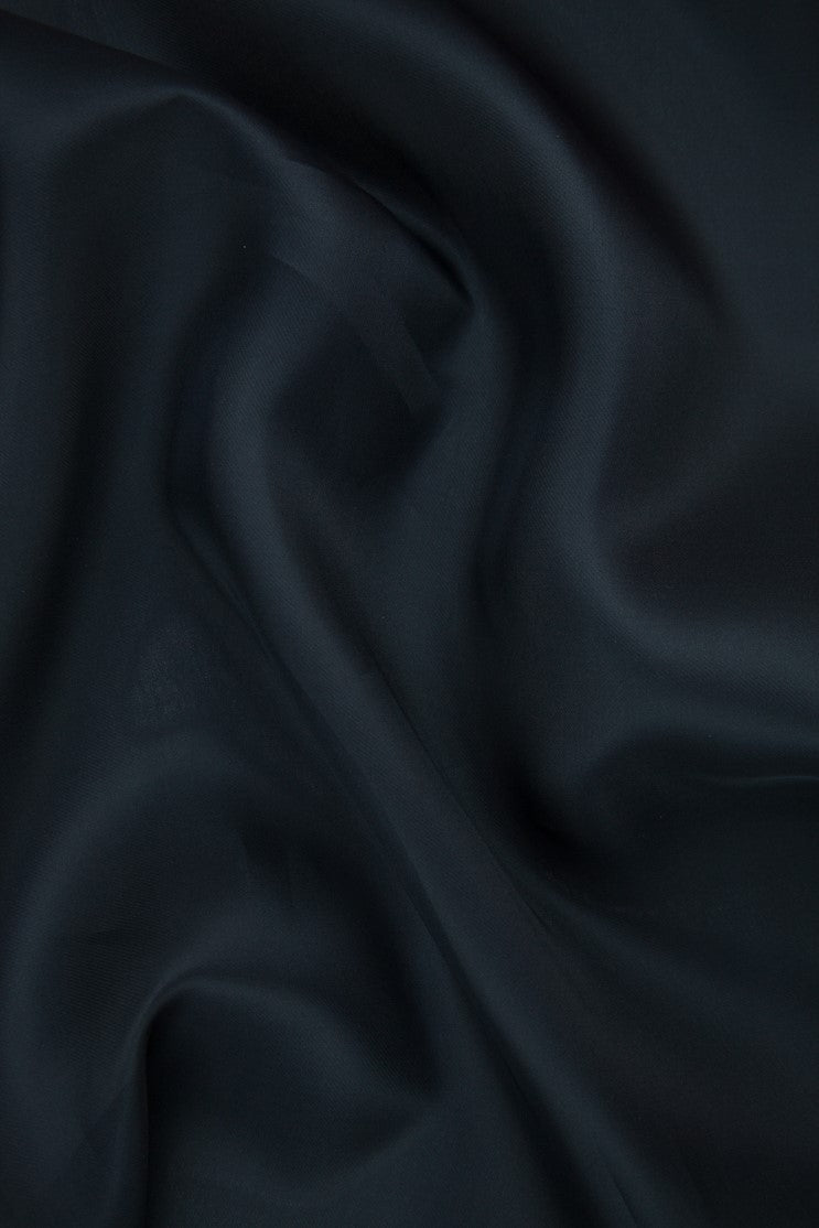 Midnight Navy Silk Gazar Fabric