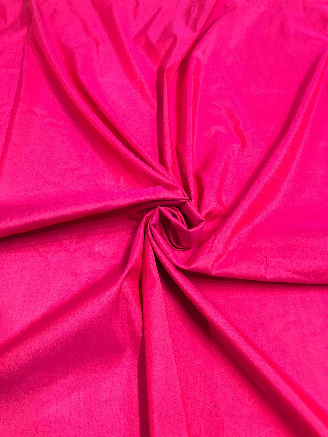 Iridescent Rose Red Spun Silk Fabric