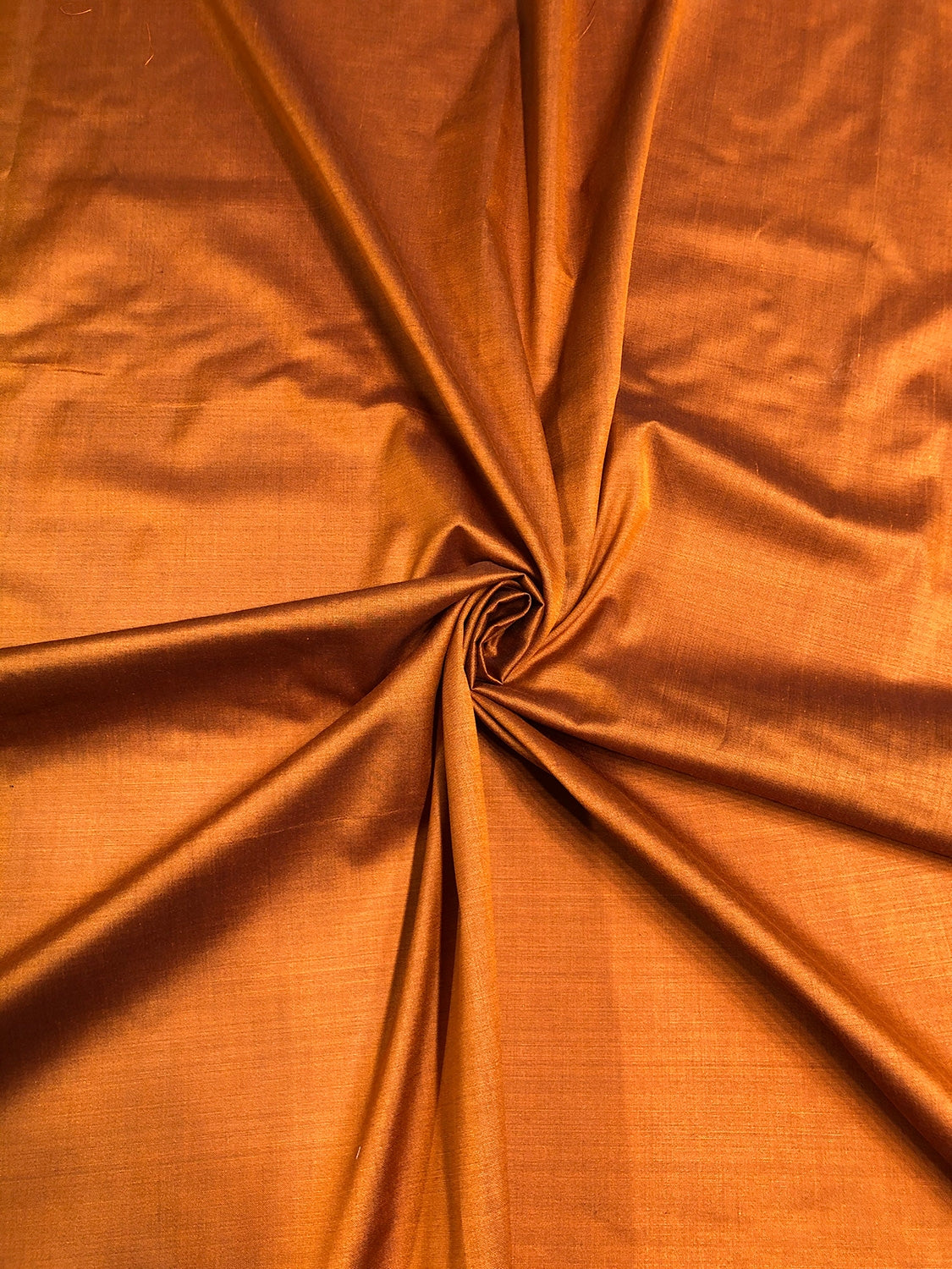 Pumpkin Spun Silk Fabric