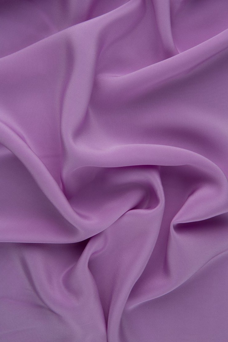 Lavendula Silk Crepe de Chine Fabric