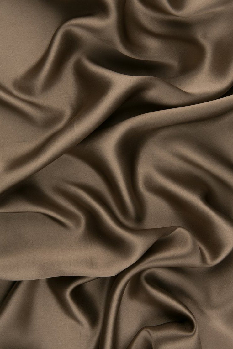 Light Taupe Charmeuse Silk Fabric