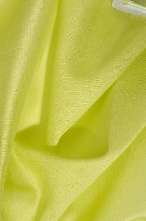 Lime Green Cotton Silk Fabric