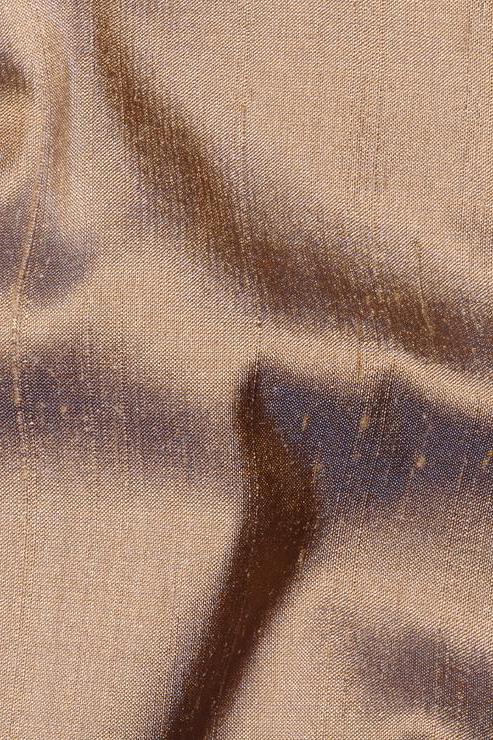 Medal Brown Silk Shantung 44 inch Fabric