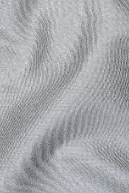 Metal Grey Silk Shantung 54 inch Fabric