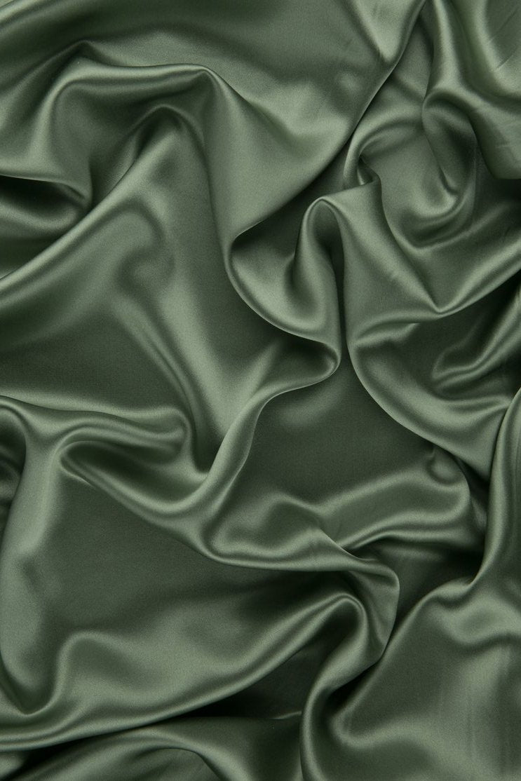 Mistletoe Charmeuse Silk Fabric