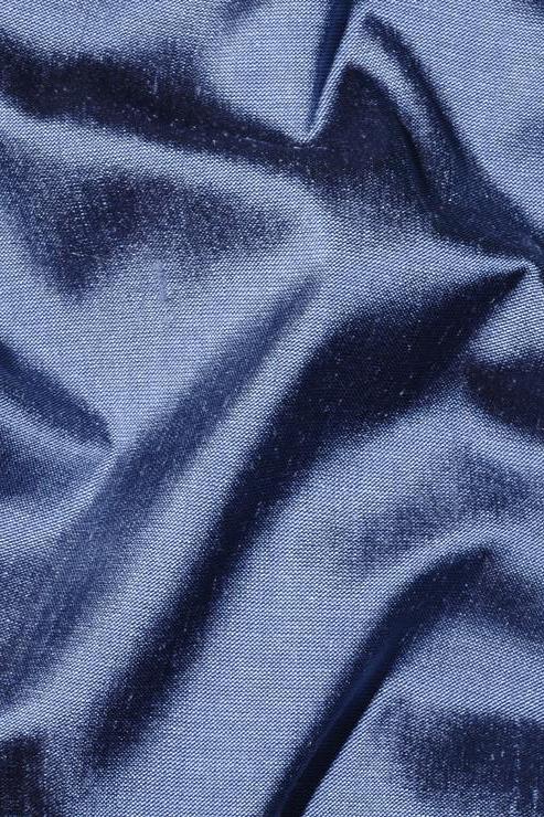 Moonlight Blue Silk Shantung 44 inch Fabric