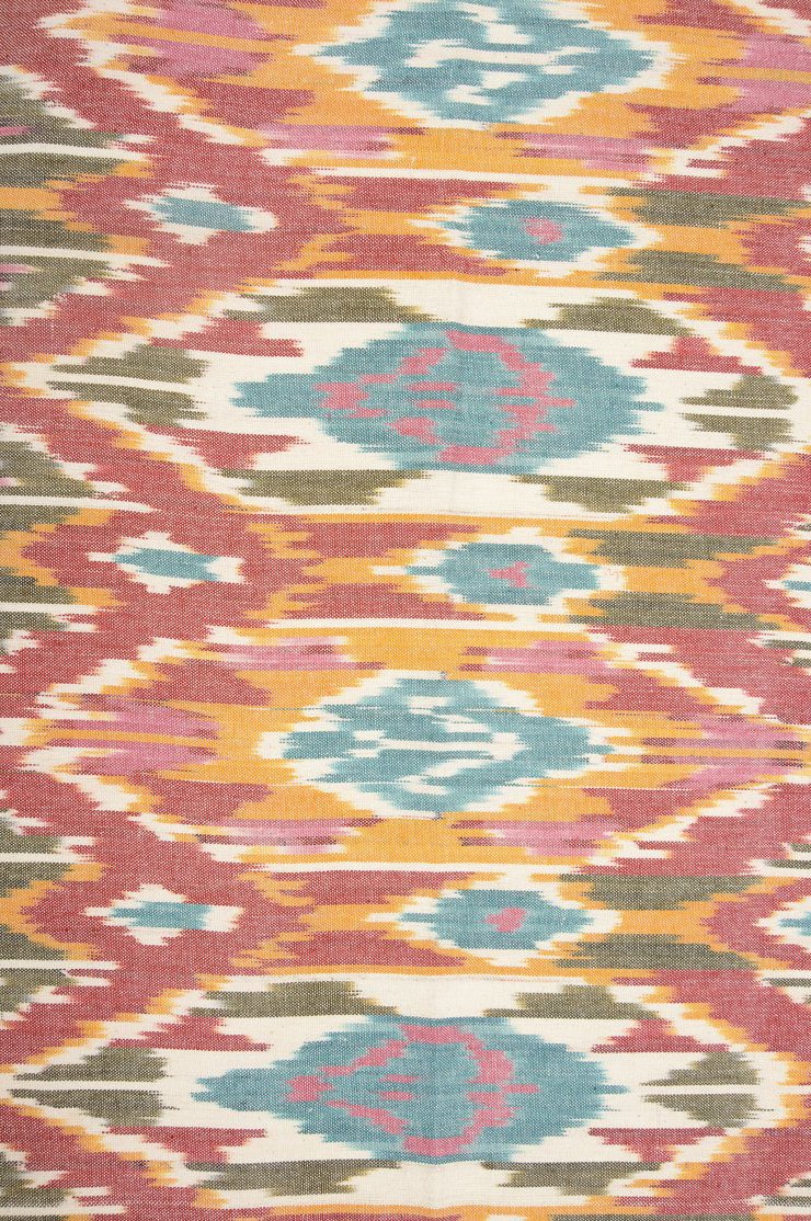 Multi-Color Cotton Ikat 79 Fabric