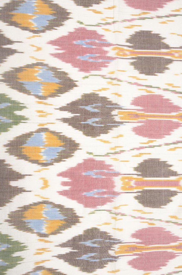 Multi-Color Cotton Ikat 84 Fabric