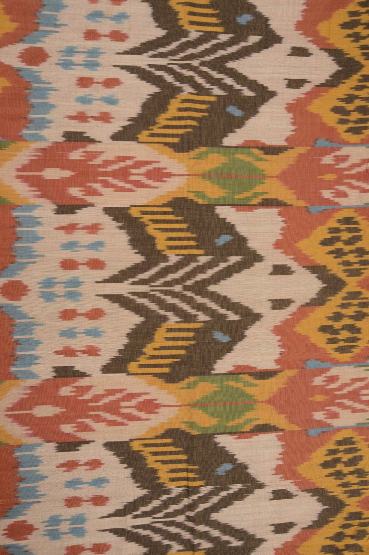 Multi-Color Cotton Ikat 116 Fabric