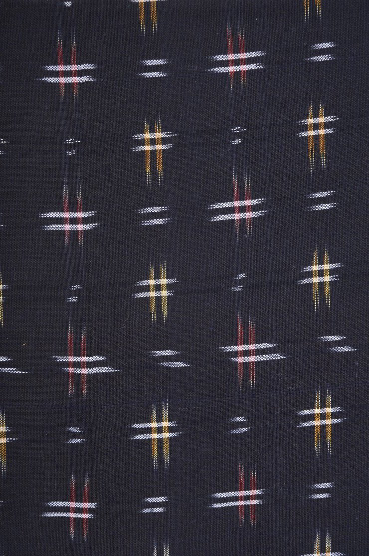 Navy Cotton Ikat 010 Fabric