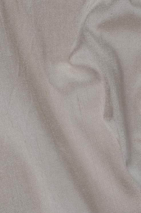 Oatmeal White Silk Shantung 54 inch Fabric