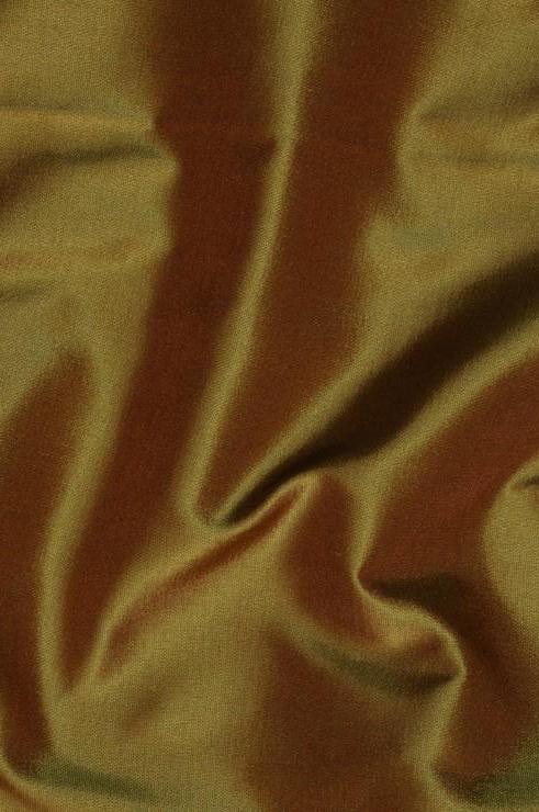 Olive Green Taffeta Silk Fabric